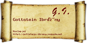 Gottstein Ibrány névjegykártya
